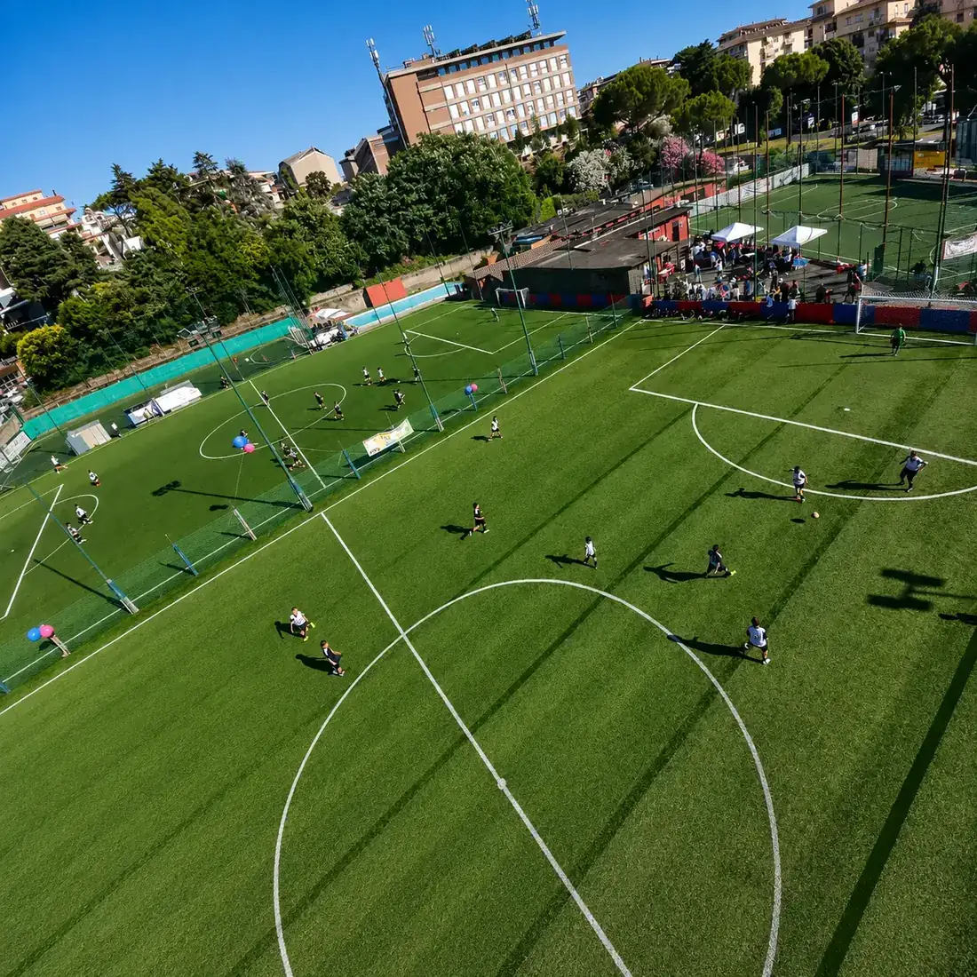 Vista aerea del centro sportivo