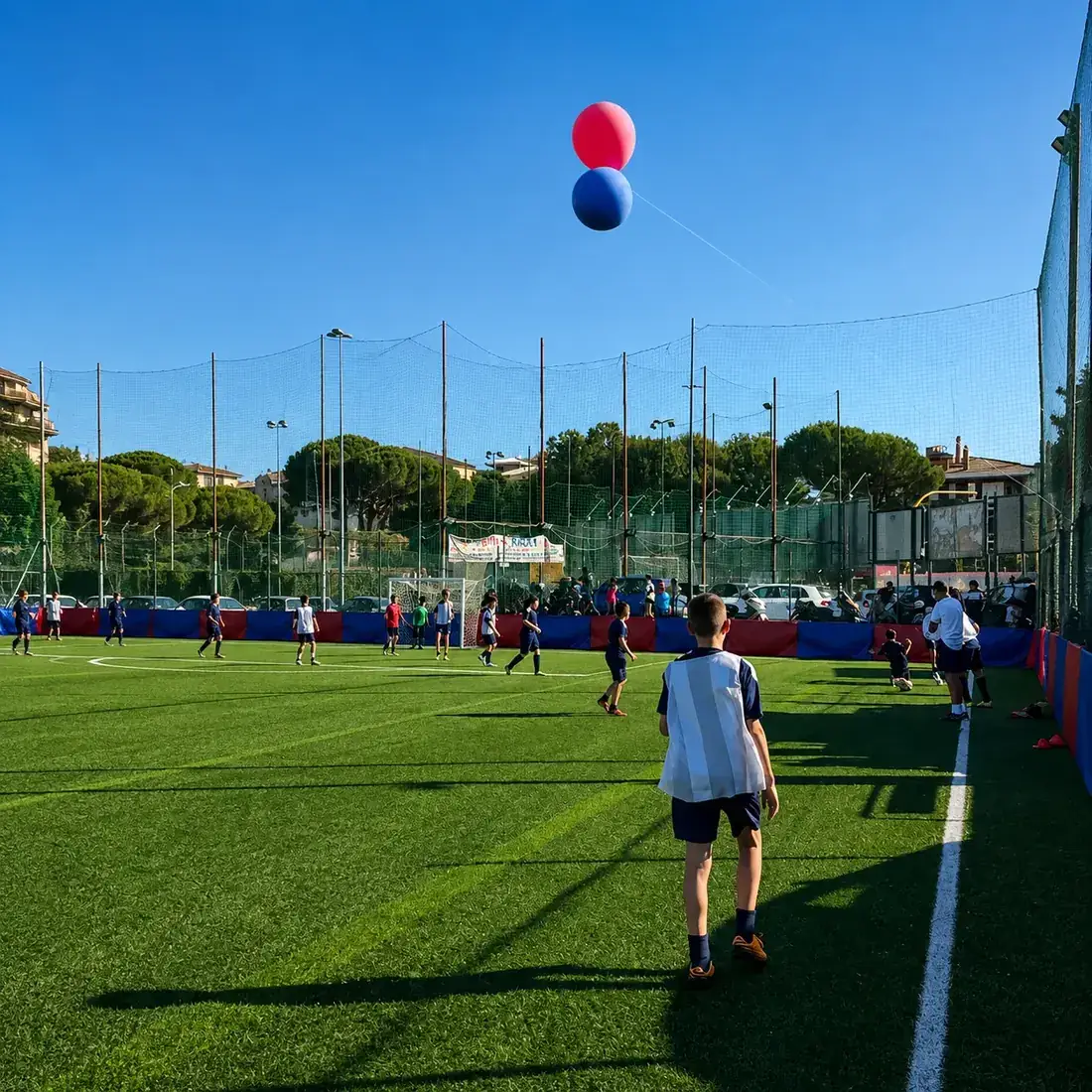 Partita in corso sul campo